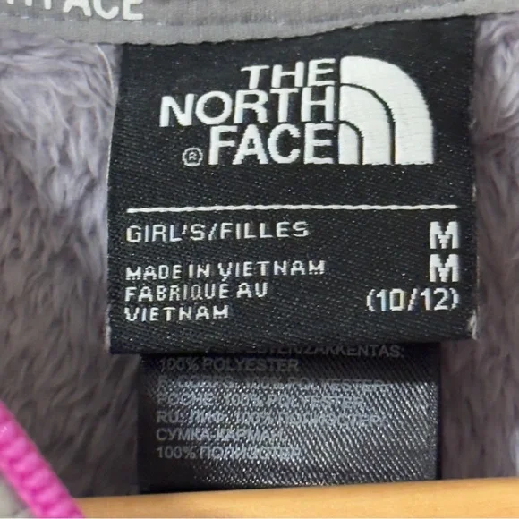 The North Face Kids Osito Gray/Purple Poncho Jacket M - Picture 6 of 8